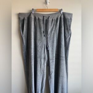 Gray soft velvet relaxed fit sweatpants size 3XL